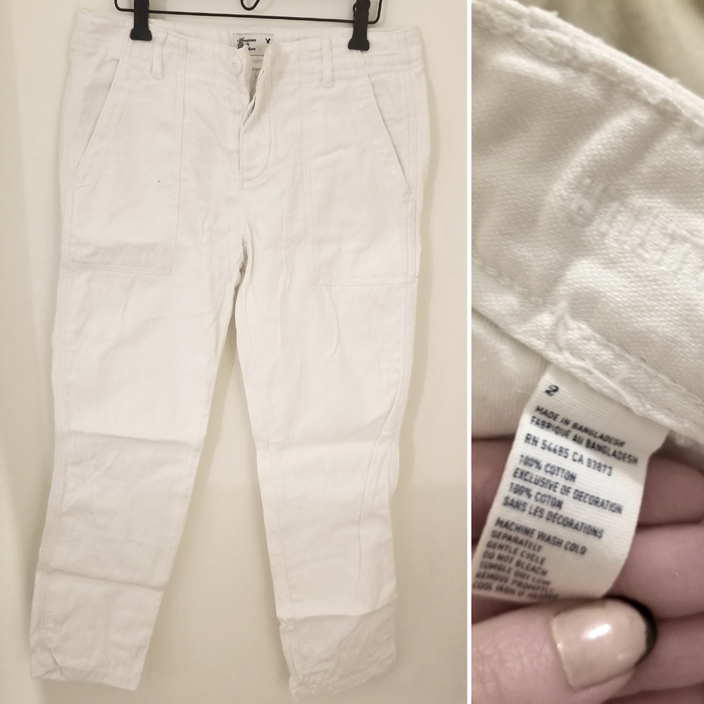 White AE cargo pants